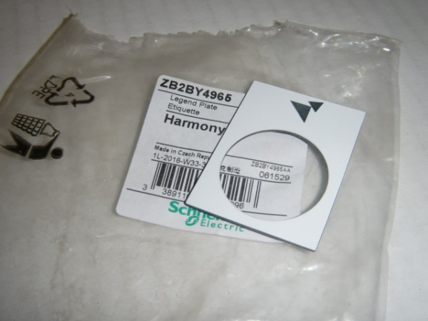 ZB2 BY4965 Unterlegeschild weiß, schwarz graviert Symbol Pfeile (vorwärts langsam / schnell)